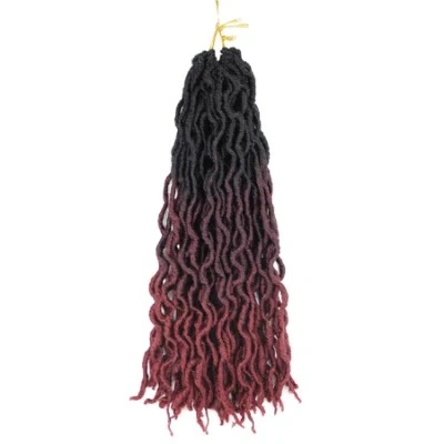 Synthetic Gypsy Locs Extension Braids Wavy Curly Crochet Braids Hair Goddess