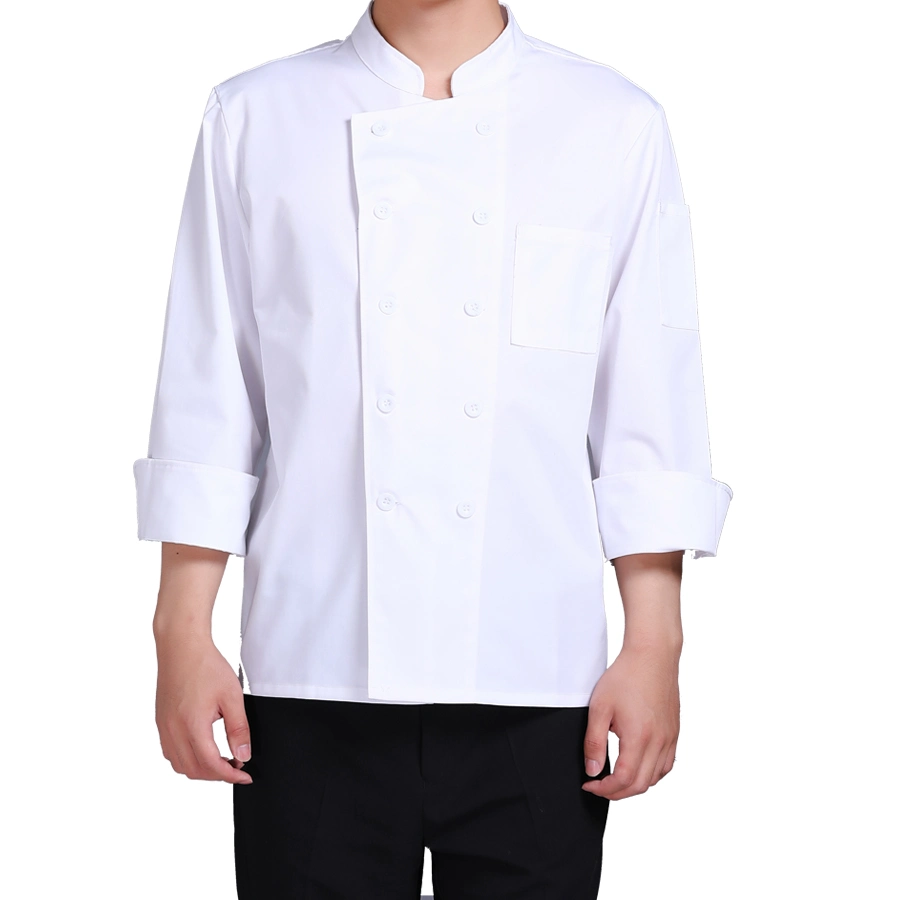 Customizable Long Sleeve Double Breasted Chef Uniform Clothing Jacket and Hotel Bar Kitchen Special Clothes Chef Coat Workwear From Stock