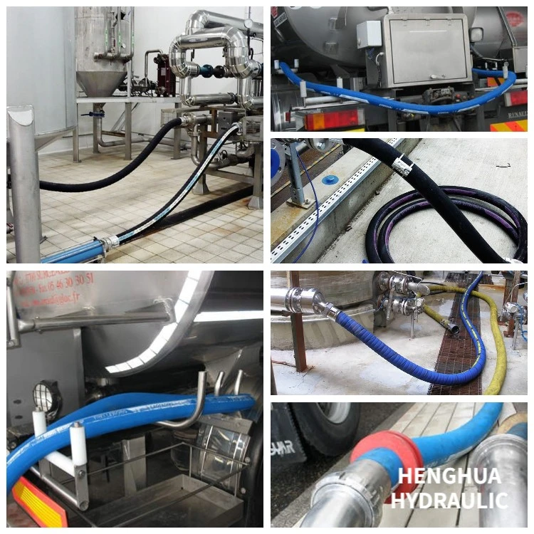 Chemical Transfer Solvent Sulphuric Acid Resistant Rubber UHMWPE Chemical Suction Hose