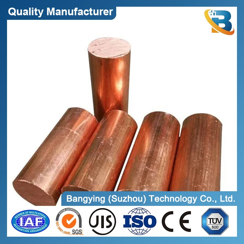 Pure Copper Flat Rod 12mm Tp1 Tp2 2.1293 Copper Square Bar Solid Round Copper Bar Price Low Per Kg