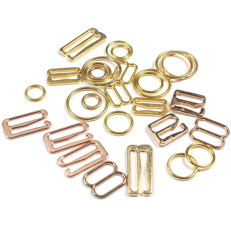 1000sets/Bags Swimwear Metal Adjuster Buckle 12mm Bra Strap Silver Alloy Rings and Sliders