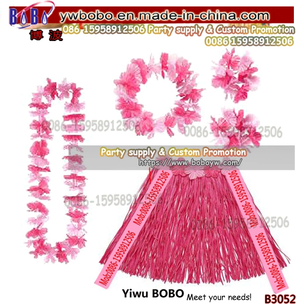 Wedding Gifts Luau Skirt Hawaiian Lei Set Tiki Party Items Hula Dance Products (B3050)