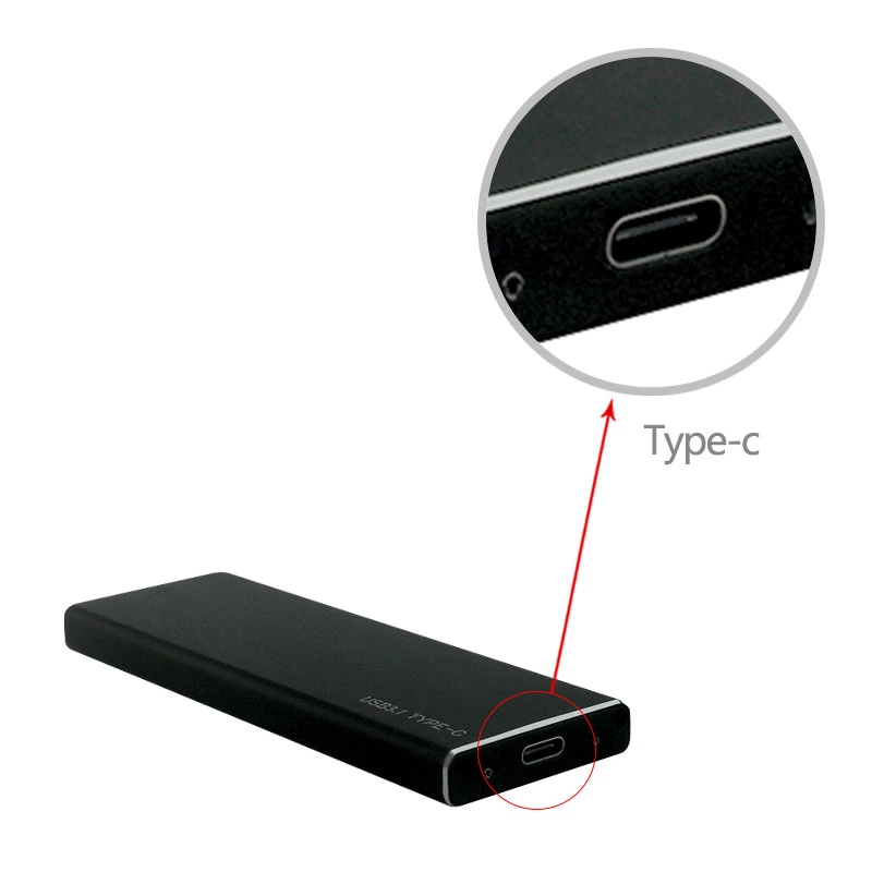 High Speed Gen1 USB C Typec 3.1 to M. 2 Nvme HDD SSD Enclosure Case for PC/Laptop Hard Disk Driver