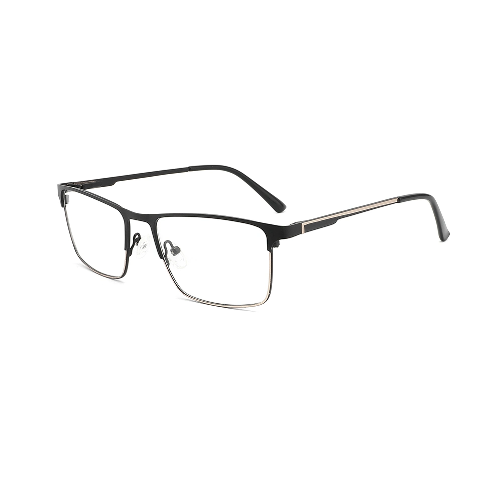 Hombres Mujeres monturas de metal claro Anteojos Lentes de espejo plano tendencia gafas Gafas