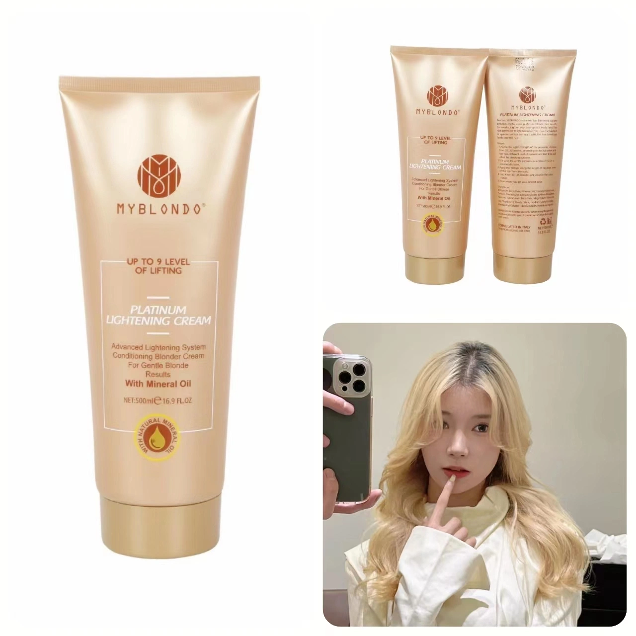 Top Selling Bleach Hair Color Cream for Blonde Black Hair Fast Bleaching