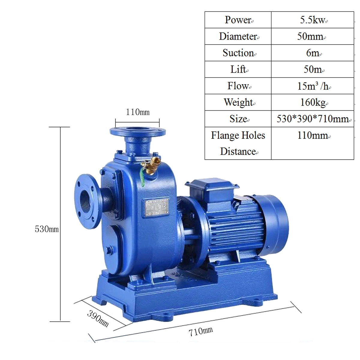 10%off 6 Inch 8 Inch Centrifugal Dewatering Self Priming Engine Driven Slurry Pump for Sewage Trash (with Cart / Trailer)