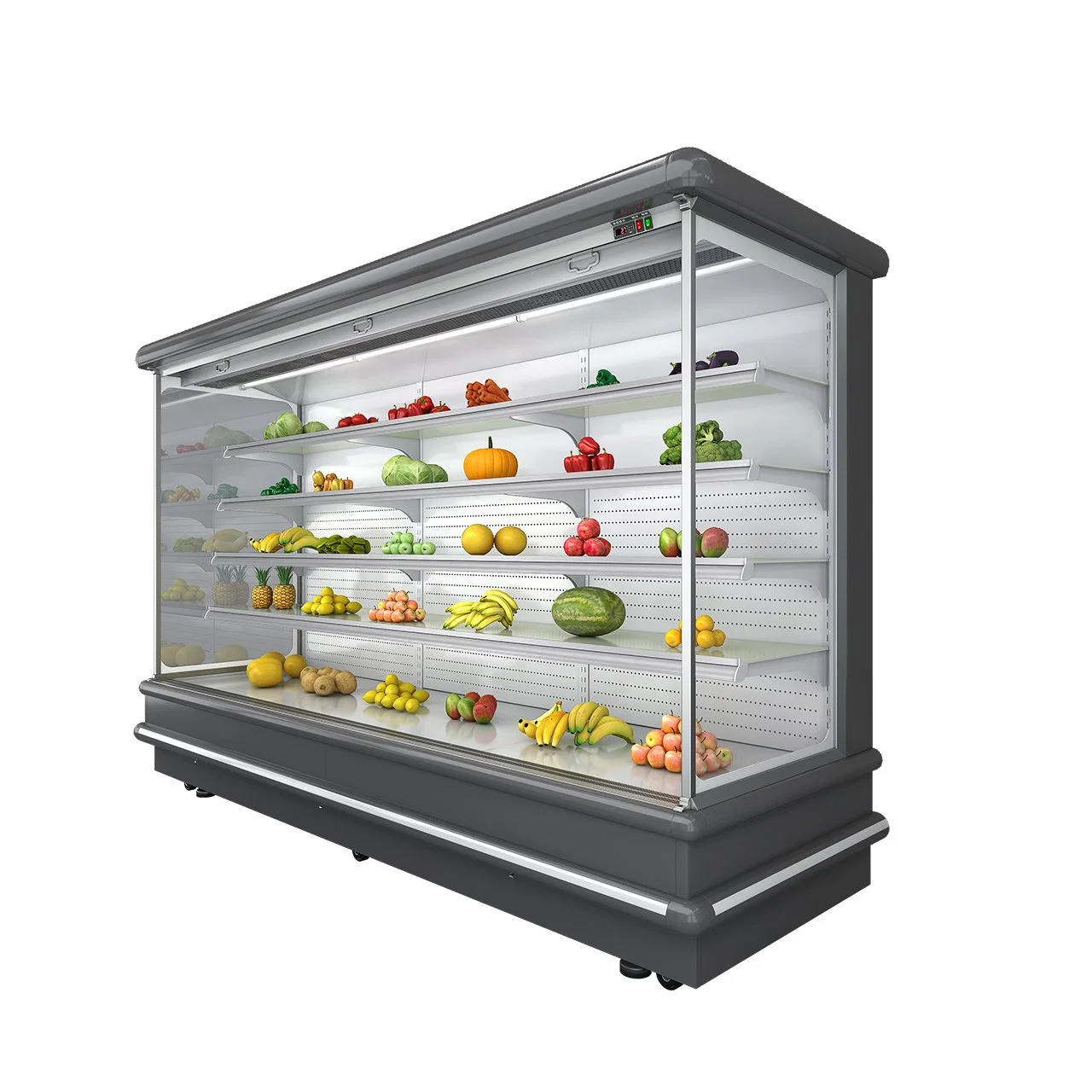 Custom Length Multi-Deck Chiller Closed Cooler Commercial Refrigerator for Supermarket and Store