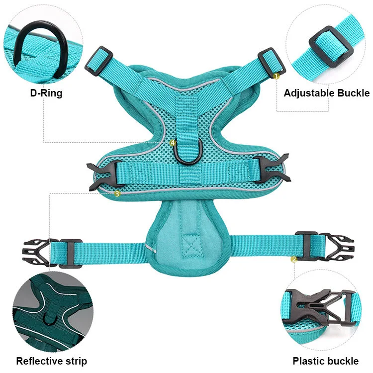 2023 PET Products PET Supplies PET Dog Harness and Leash Мягкие регулируемые ремни для жилета