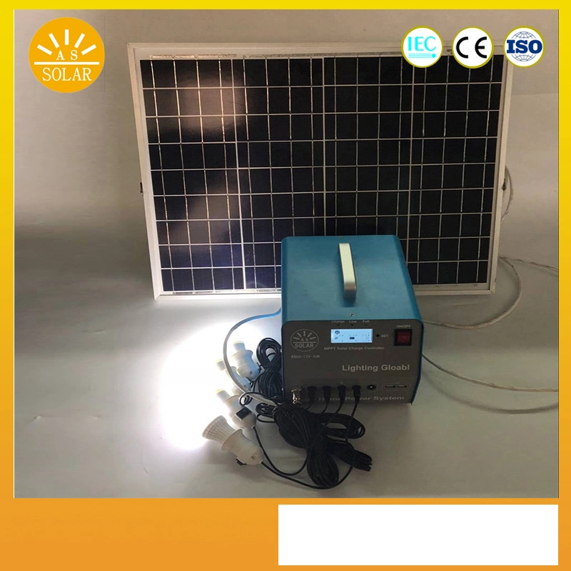 Low Price 30W 50W 70W Solar Home System with USB Phone Charger