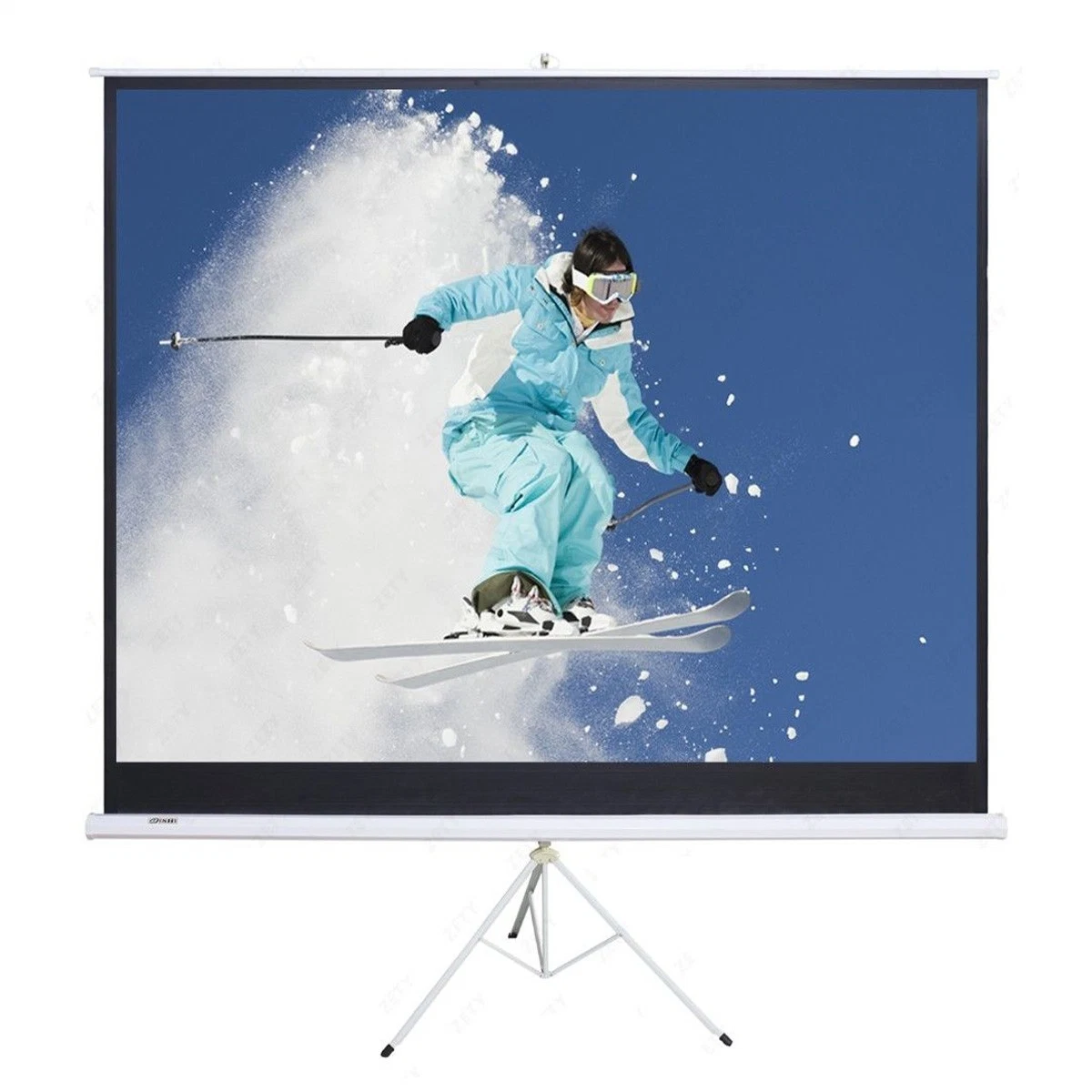 84"X84" Matte White Tripod Manual Projection Screens