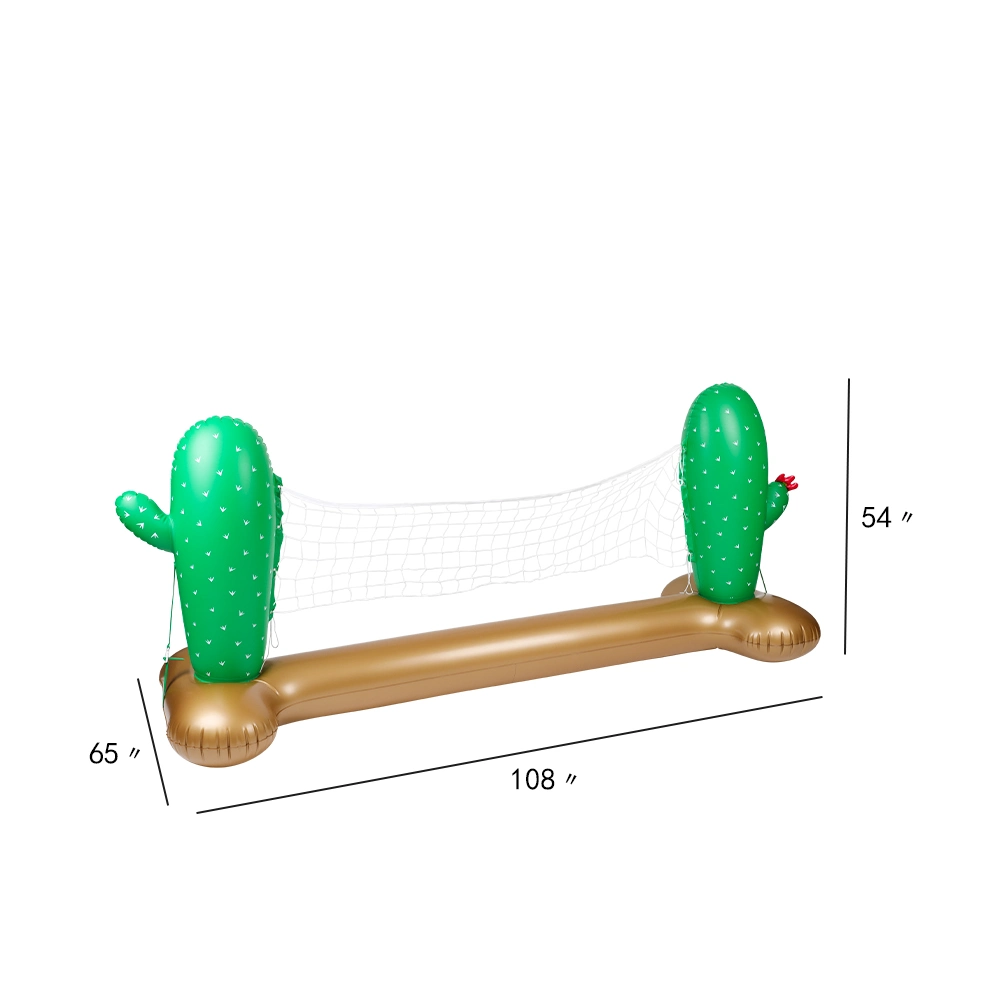 Piscina de agua inflable de flotación de juego juego de voleibol de cactus para la diversión