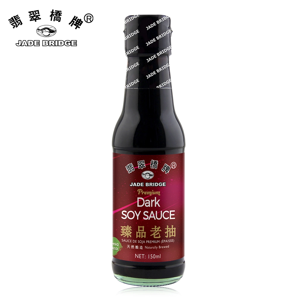 Naturally Brewed Soybean Sauce Seasonings Wholesale/Supplier Jade Bridge 250 Ml Premium Dark Soy Sauce