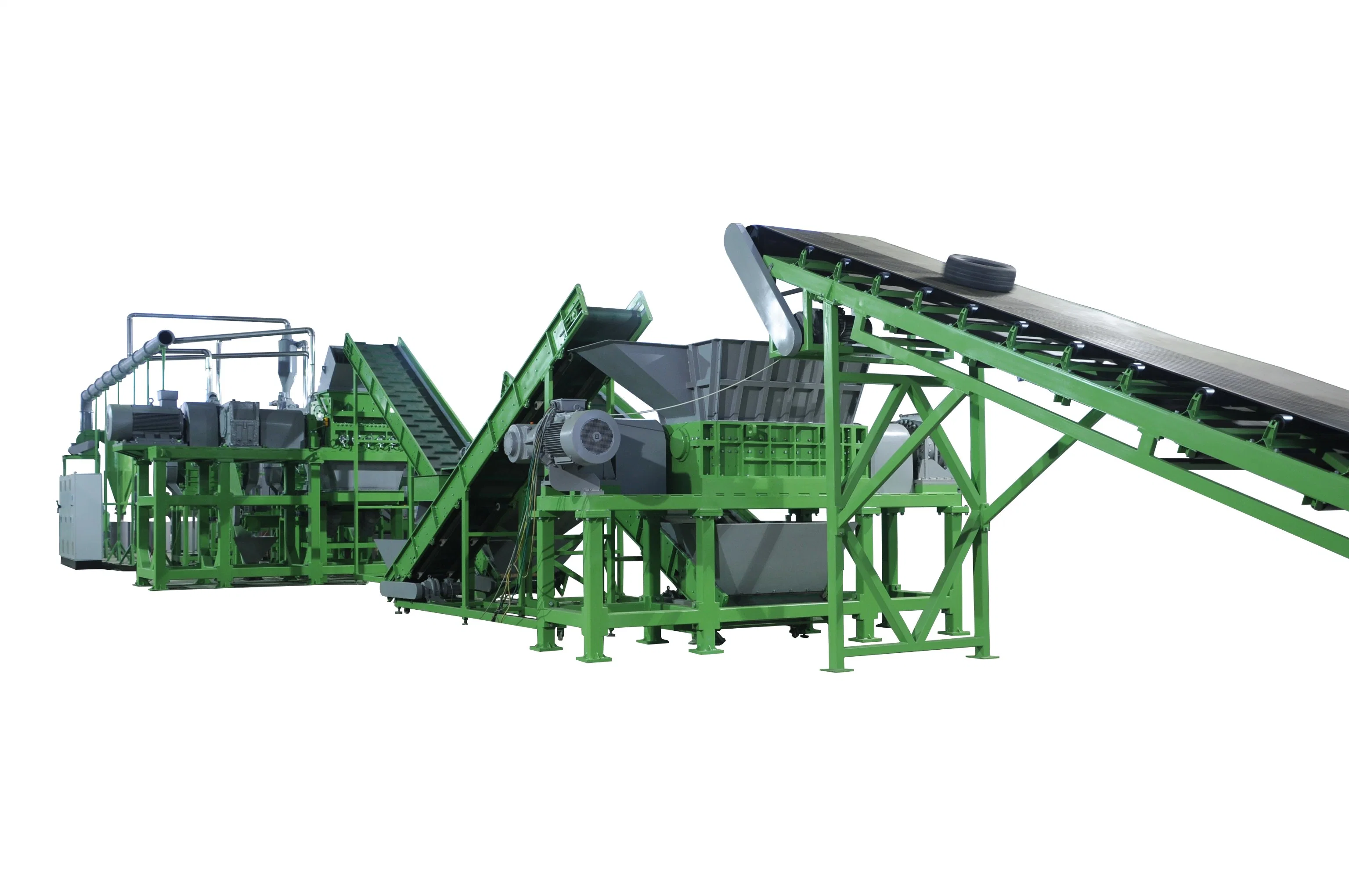 China Recycling Scrap Tyre Machines Shredder Cutting Tires to Different Size