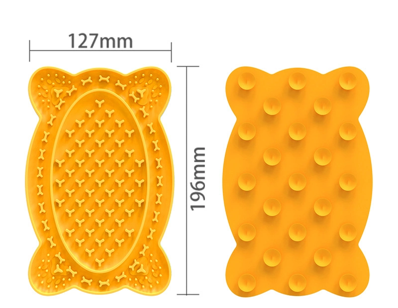 Cão de Silicone Bandeja lambendo do banho Pet Slow Food FDA Mat gotejamento de Silicone Almofada lambendo do pet na bandeja de sucção Alimentador Lenta Lique Pat com Design Non-Slip