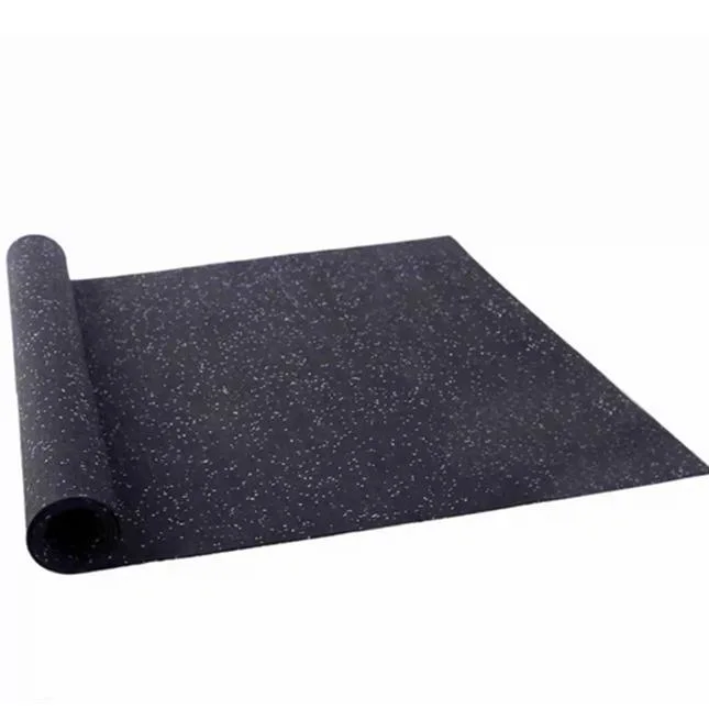 Am-04 Fitness Sports Equipment Anti-Slip Wear-Resisting Durable Black Rubber Flooring Roll