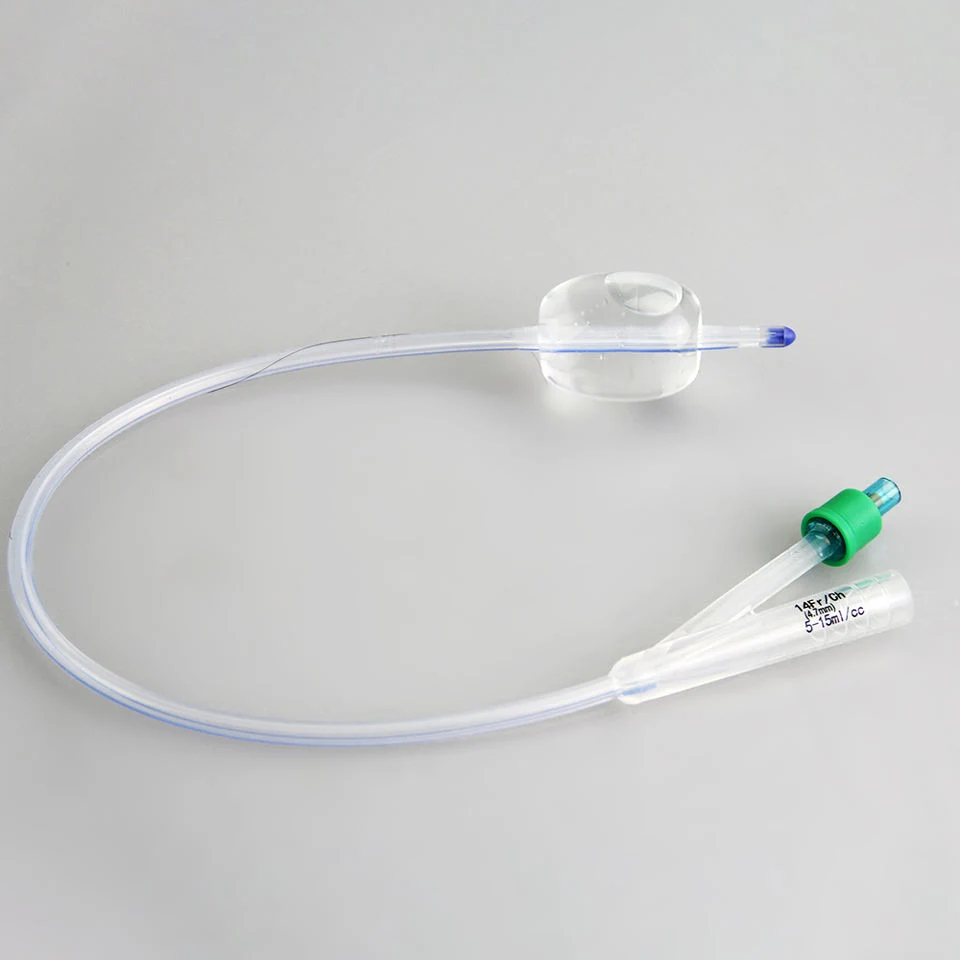 Single-Use Medical 2-Way or 3-Way 100% Silicone Foley Catheter