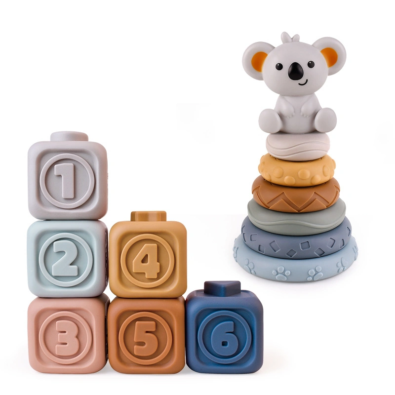 Children's Puzzle Building Blocks Cognitive Relief Soft Building Blocks Jengjile Enamelled Soft Glue Building Blocks