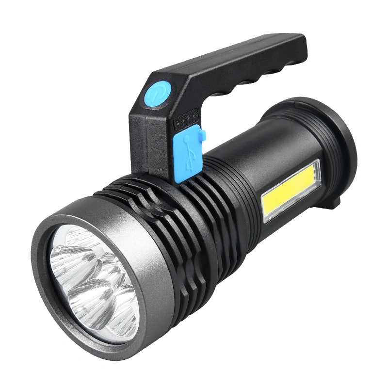 Customized Side Light Rechargeable Battery Lanterna 3W Power Dynamo Torch with 3 Lights Outdoor Lighting LED Flashlight