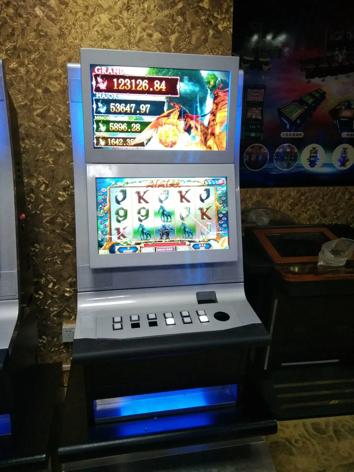 Casino De Jeu Vidéo Poker Slots Machine pour le terrain de jeux intérieur