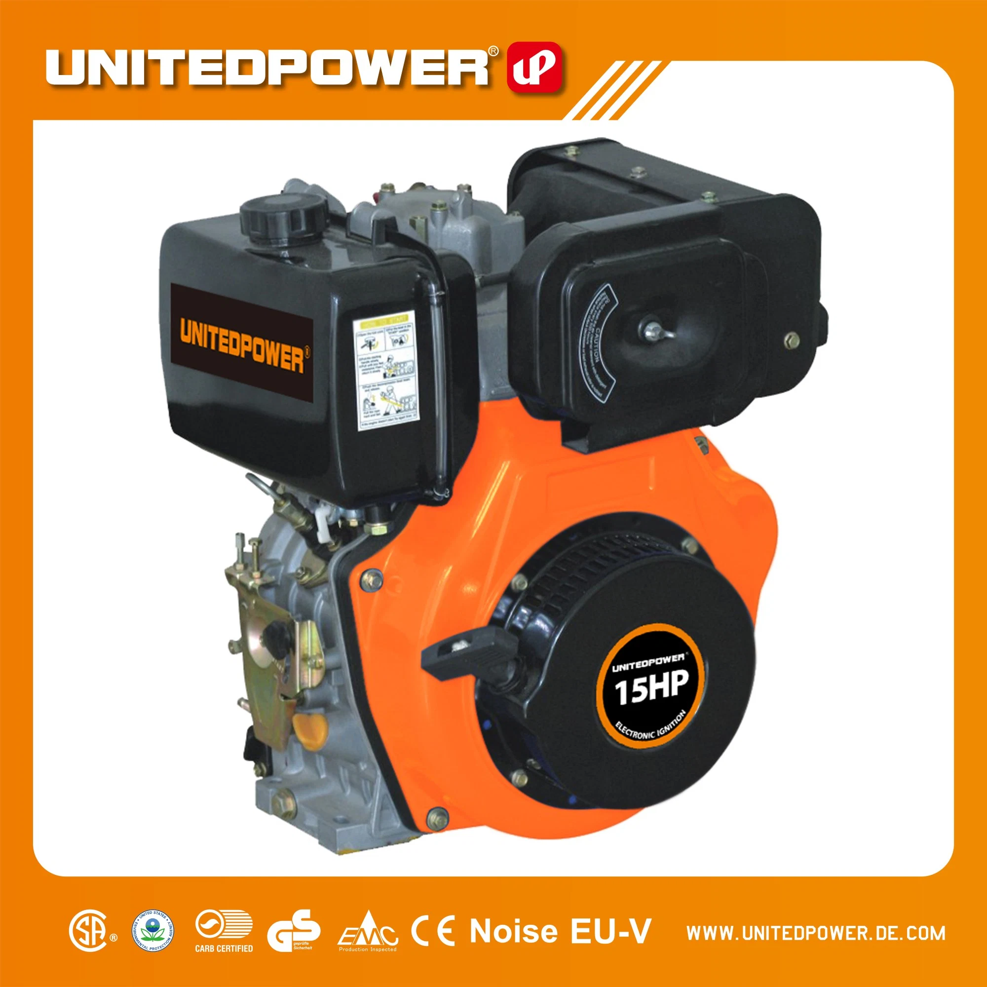 15HP 498cc 3600rpm Power Small Portable Machines Air-Cooled Diesel Engine