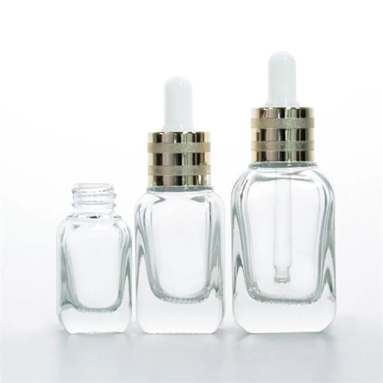 Frost Clear Red Serum Glass Bottle with Dropper