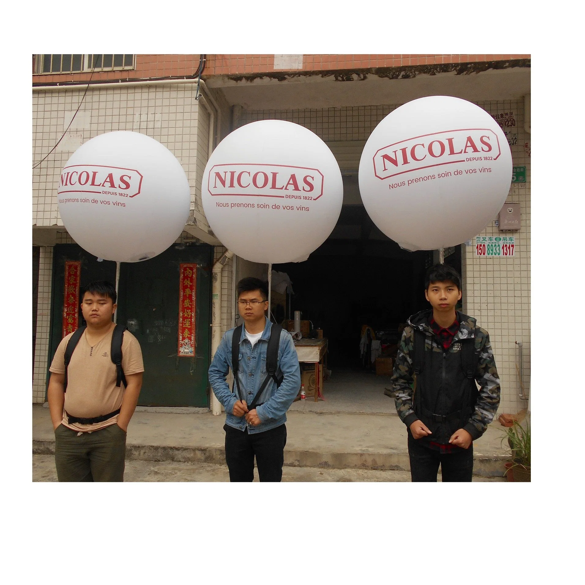 Boyi Publicidad Mochila inflable Globo PVC LED Walking Balloon By0323