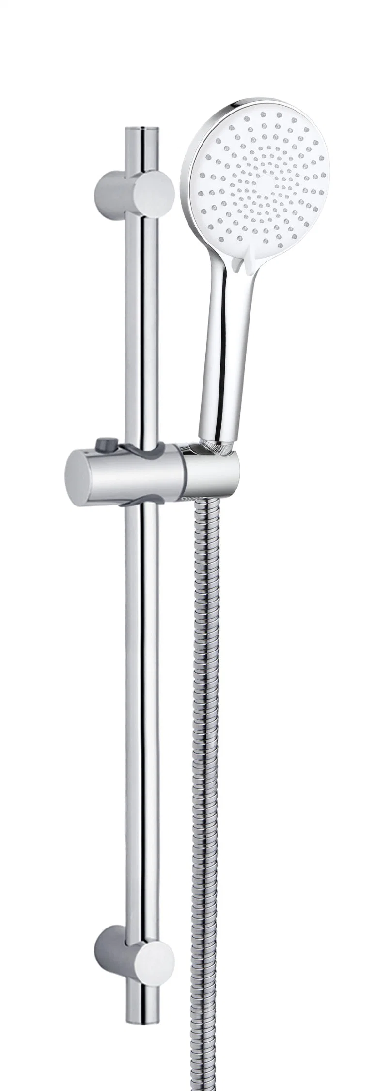 Bathroom Stainless Steel Tube, Square Shower Sliding Bar Bathroom, with Wall Bracket and ABS Slider