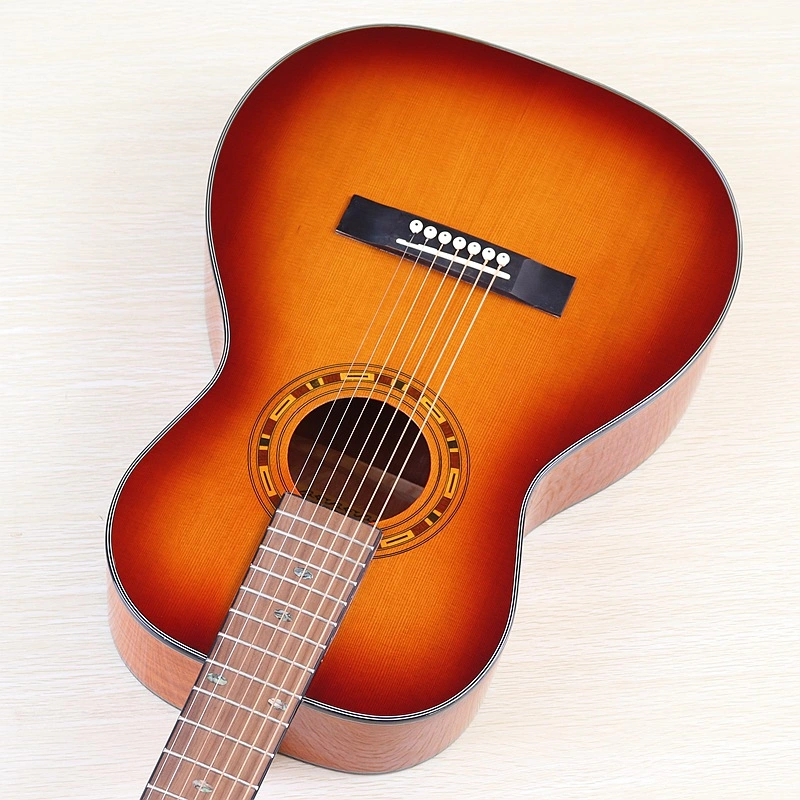 Custom 7 Strings Acoustic Guitar in Sunburst Color