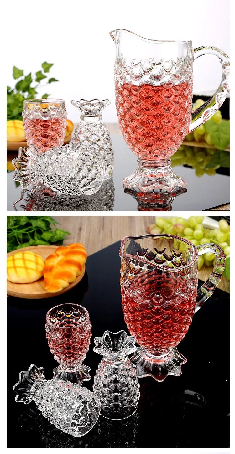 7 PCS Glass Water Pitcher Set Middle East Market Popular Engraving Glass Cold Water Jug Set Wholesale/Supplier Popular Water Jug Set Drinking Glassware 7 PCS Water