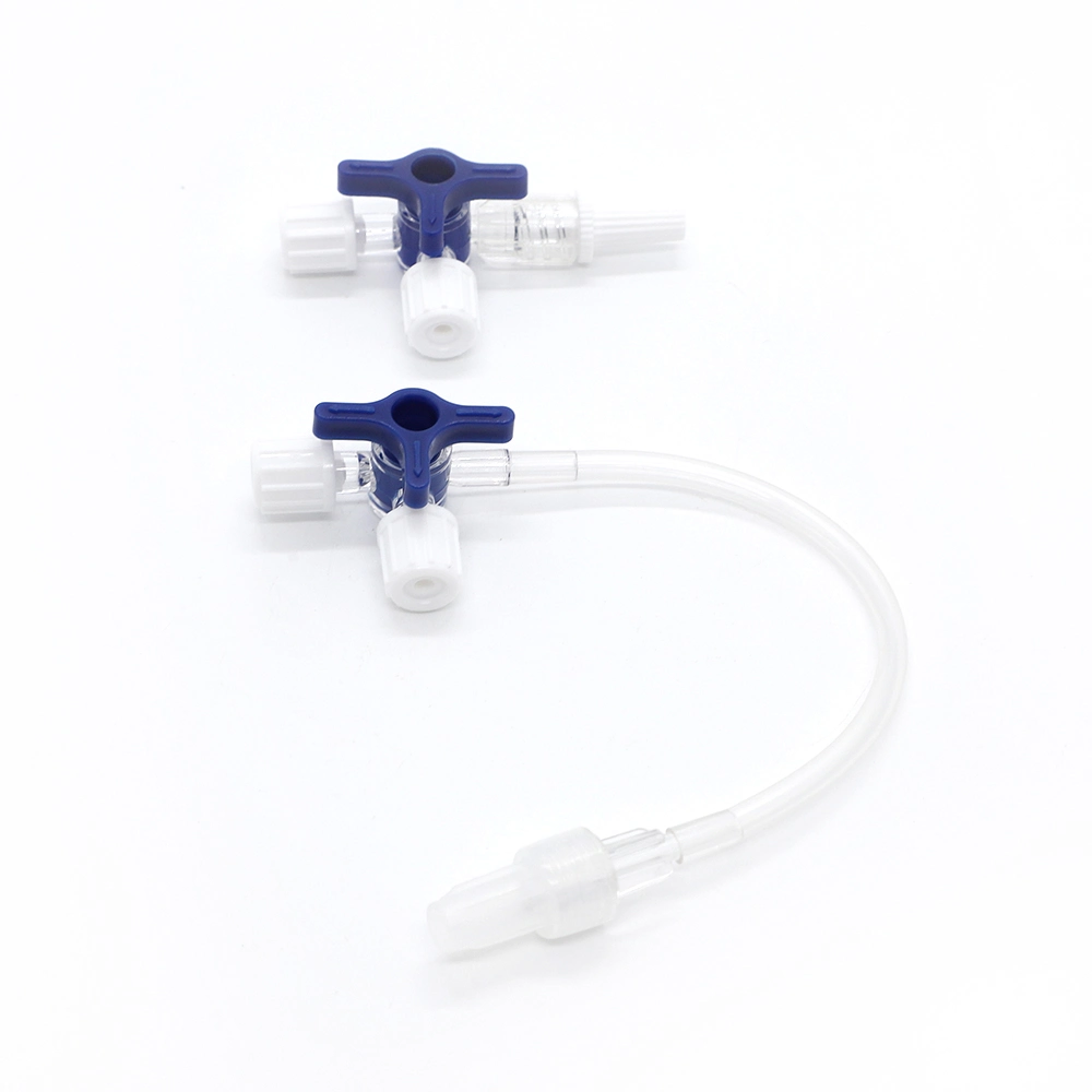 Medical Disposable Three Way Stopcock Valves Eo Gas Sterilization Plastic Material Stopcock Values