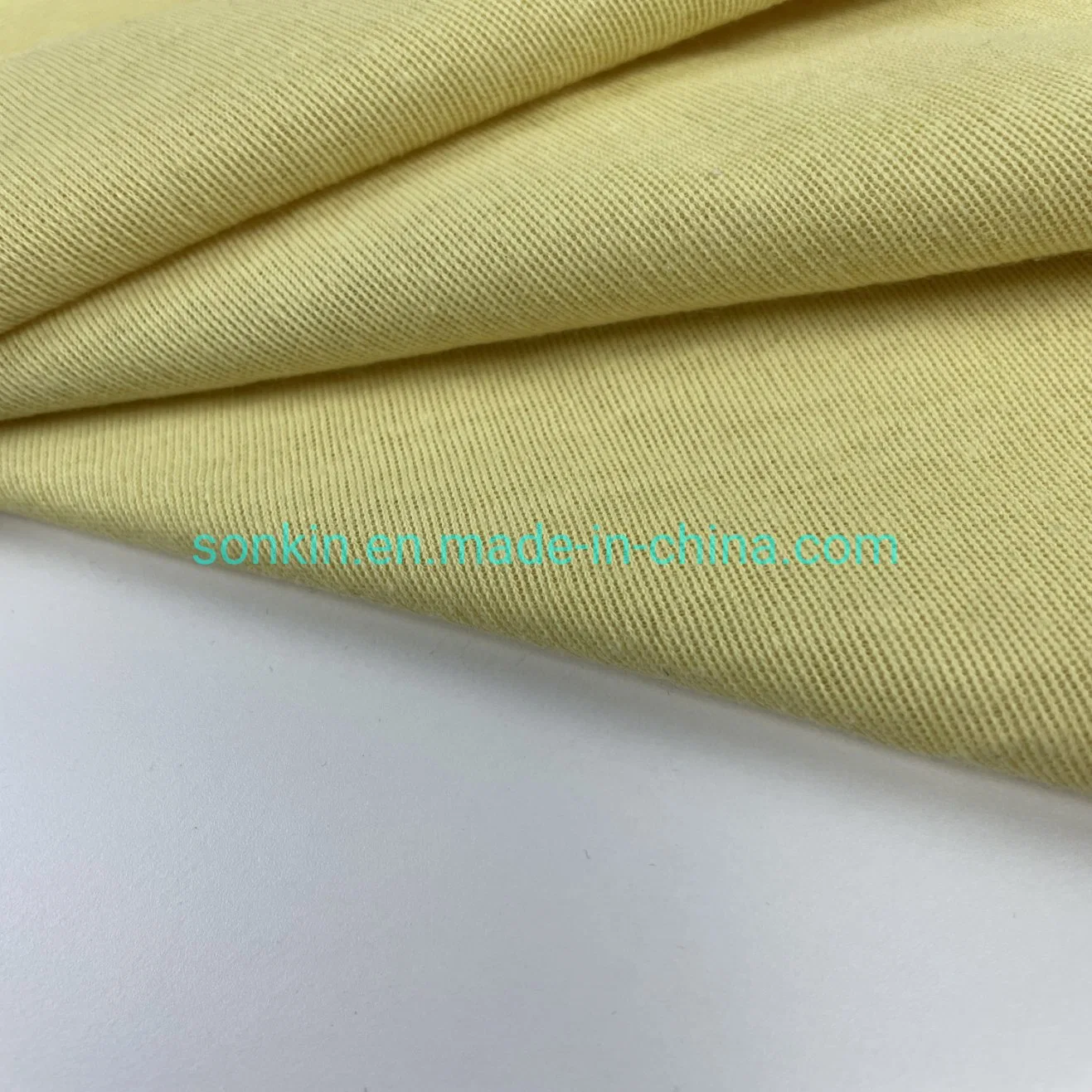 220GSM Yellow PARA Aramid Knitted Flame Retardant Fabric for Workwear Functional Textile