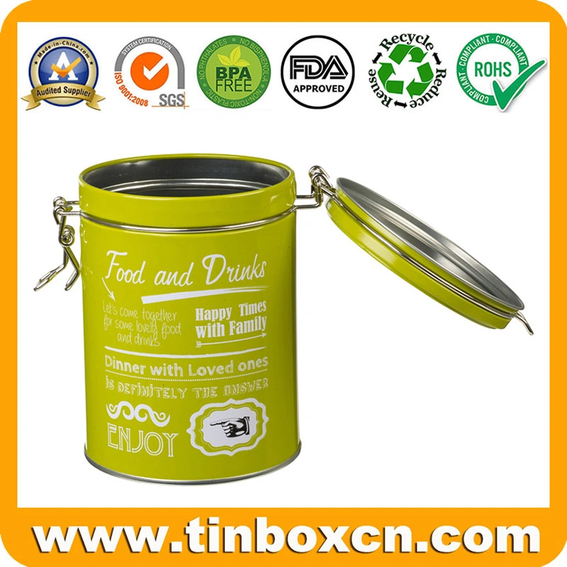 Food Packaging Box Round Tin Can for Tea Coffee Chocolate Biscuit Snack