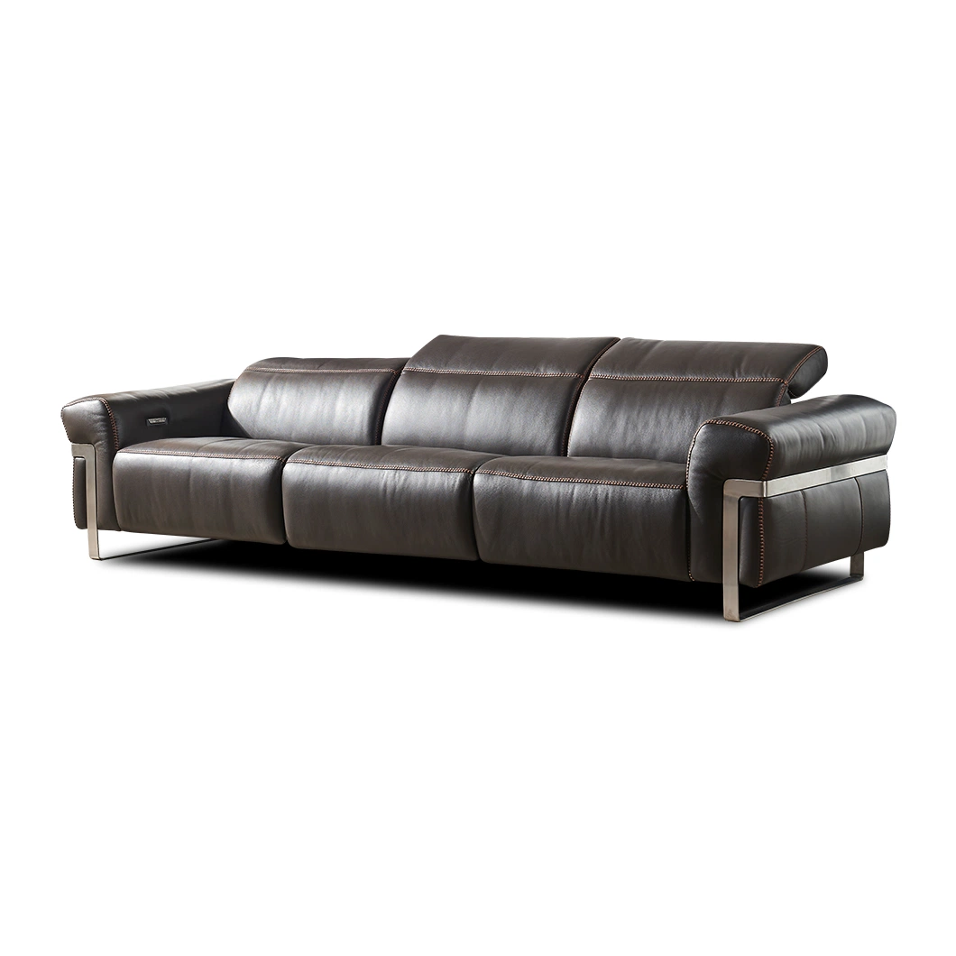 Modern Contimporaty Executive Dubai Home Furniture Living Room Reclining Genuine Leather Sofa