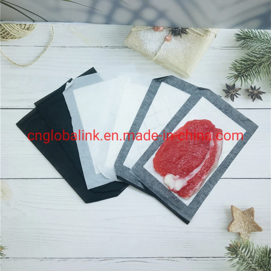 Tray Pad Meat Packing Use Absorbent Pad with Black Color