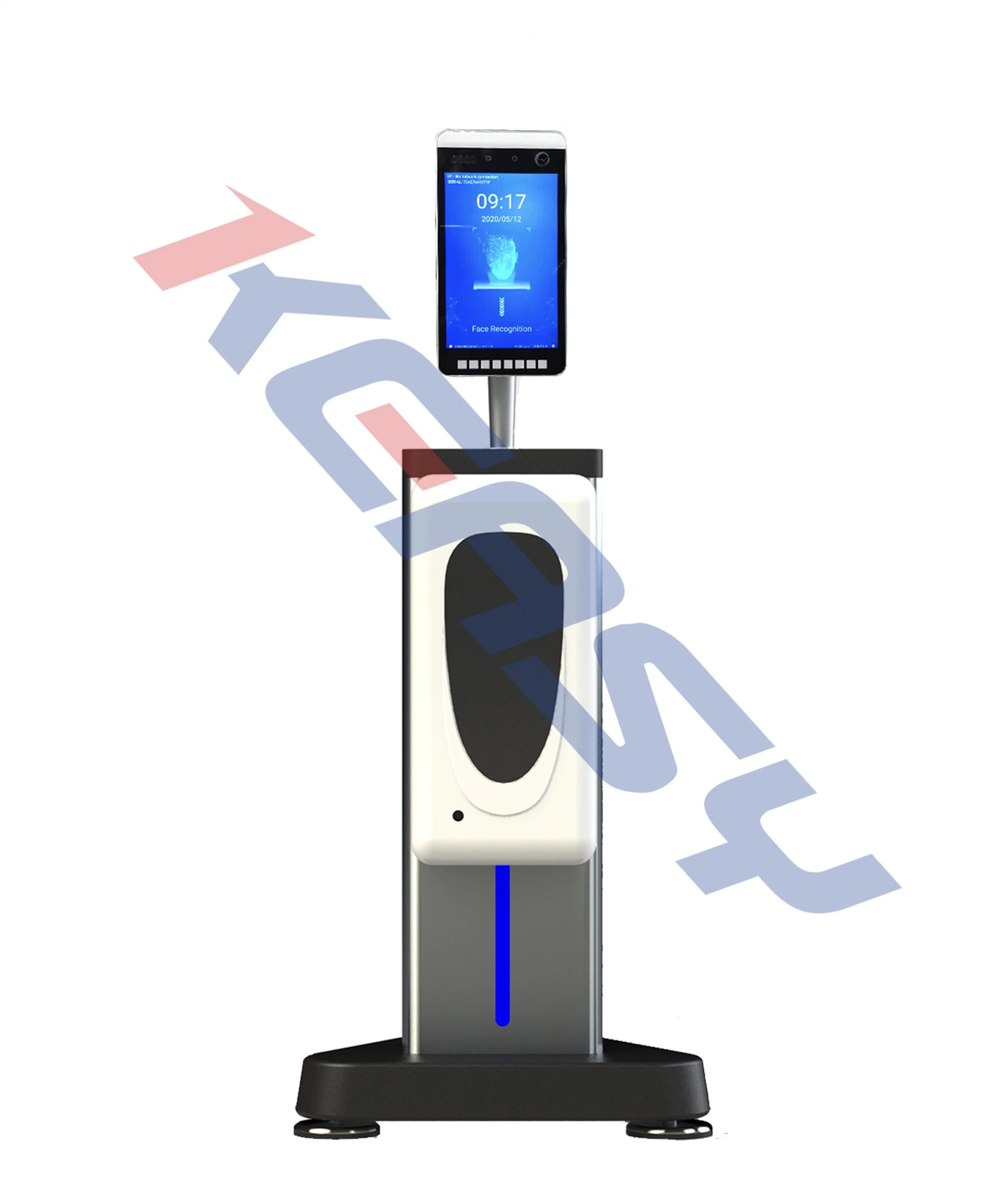 Reconhecimento facial LCD digital Termómetro de infravermelhos com porta de detecção de temperatura do Sistema de Controle de Acesso