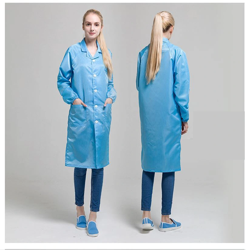 Anti-Static Protective Clothing Long Dust-Proof Clothing Electronic Factory Dust-Free Clothing