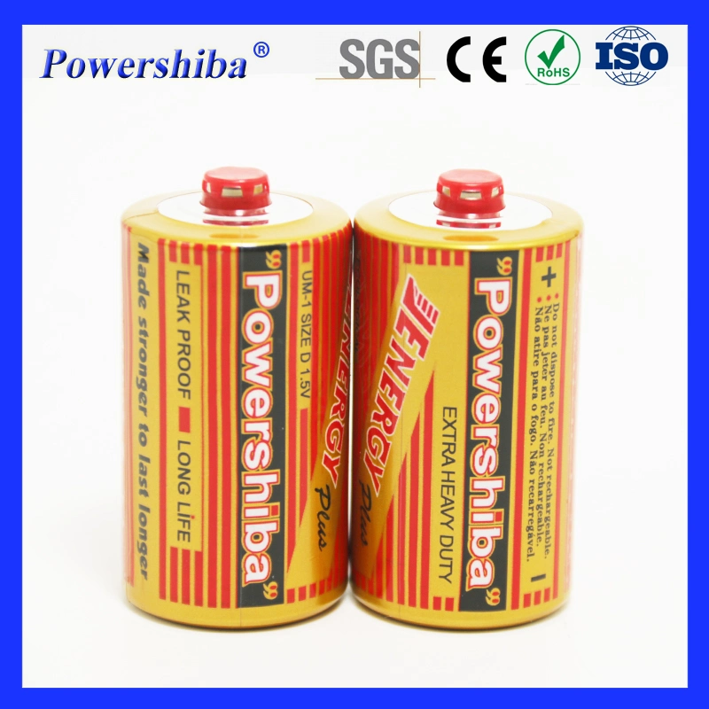 1.5V Super Quality Extra Heavy Duty Sum-1 Primary Dry Cell Batteries with PVC Jacket