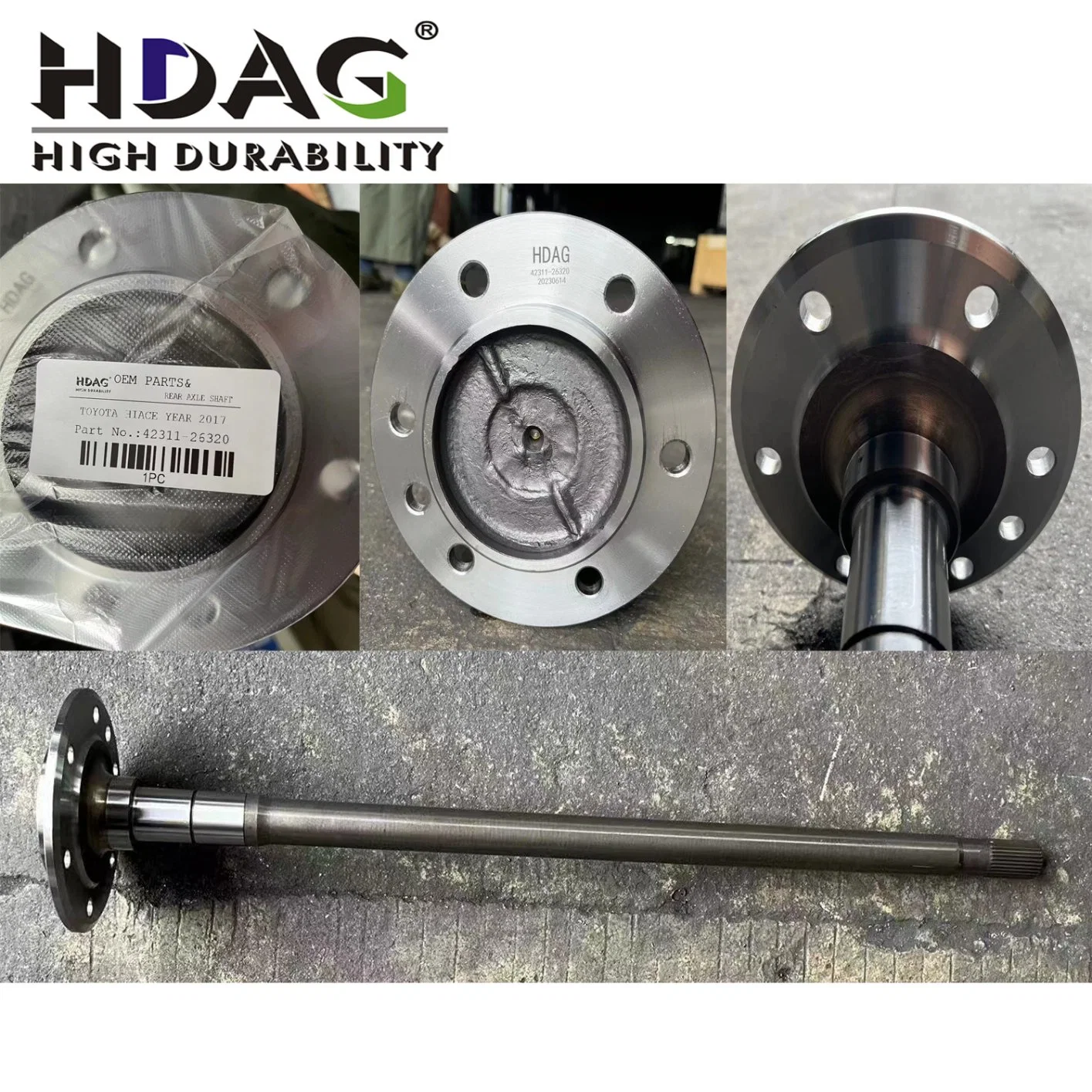 Hdag Genuine OEM 42311-26300 42311-26320 Auto Part Rear Axle Rh Lh Half Shaft Manufacturer for Toyota Hiace Regiusace Prius Prado Pickup Matrix Land Cruiser