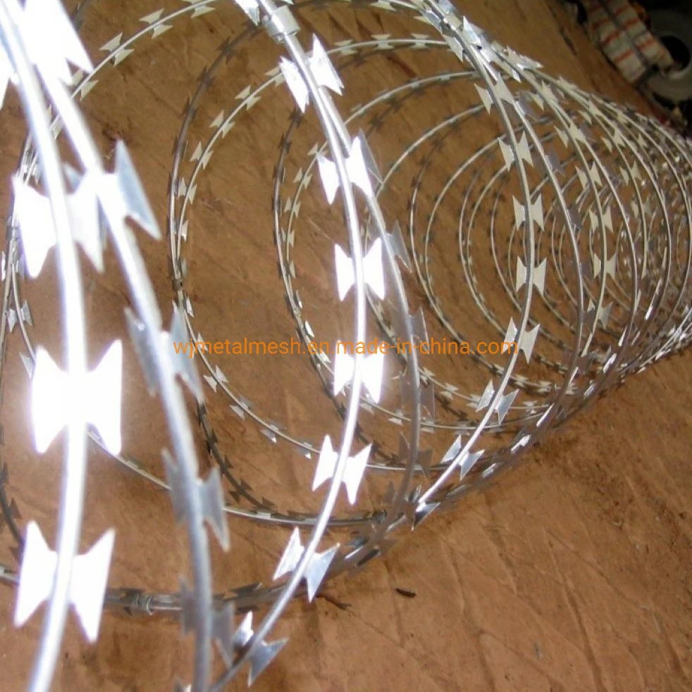 Hot Dipped Galvanized Military Concertina Razor Blade Barbed Wire