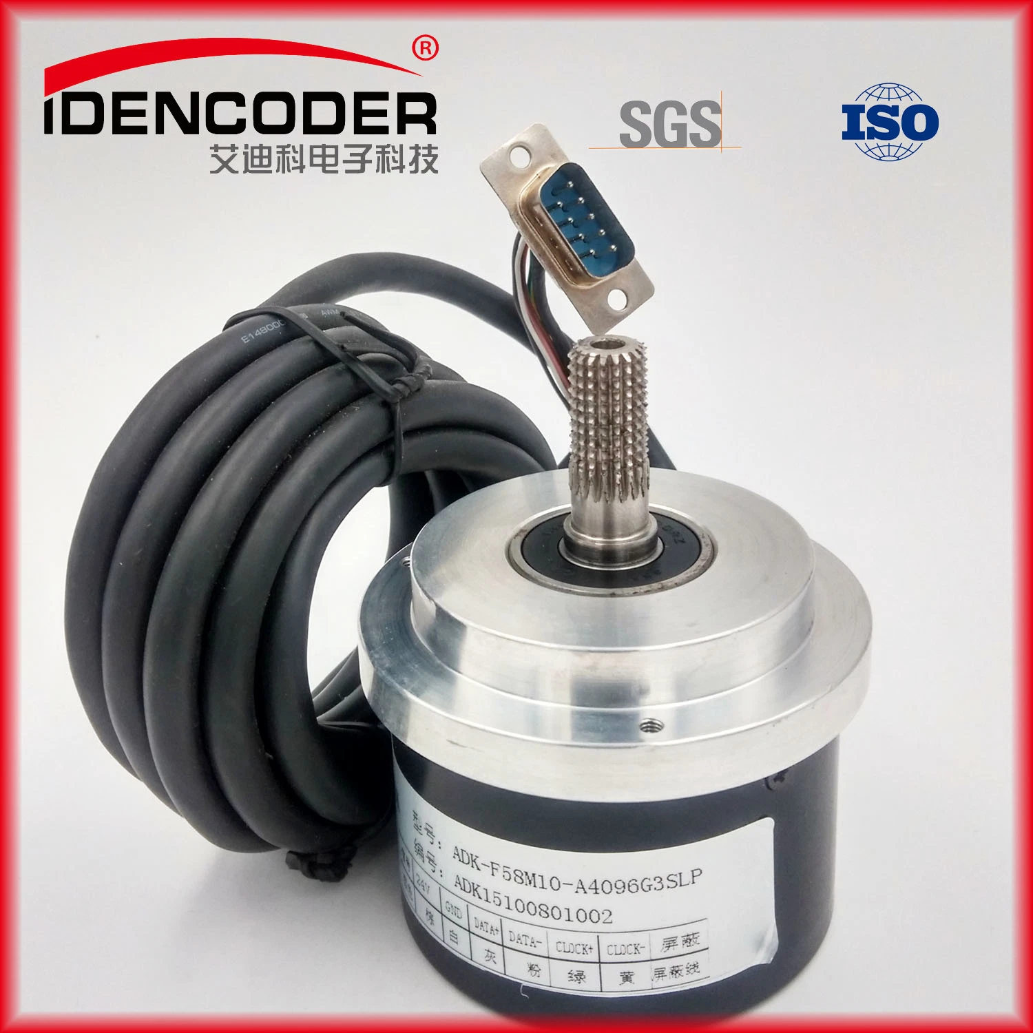 Lathe CNC Spindle Semi-Hollow Encoder, Optical Rotary Encoder Sensor 1042PPR 3600PPR Line Drive PNP/NPN Output Can Available Other Output Form