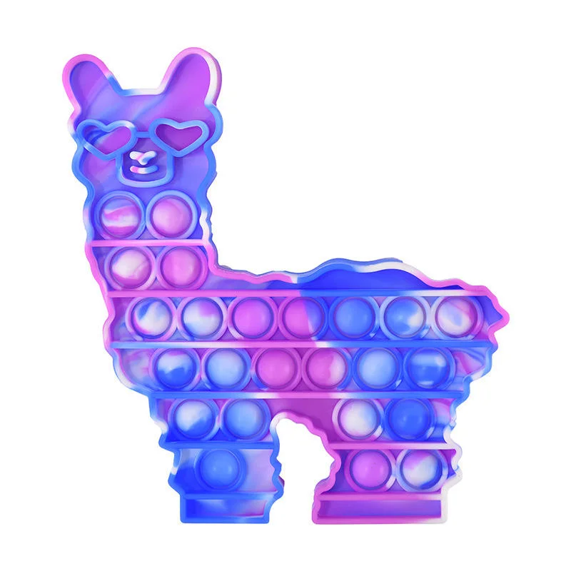 Whatook Pop Fidget llama Toys su llama Pop It silicona Herramientas de Alpaca para niños y adultos