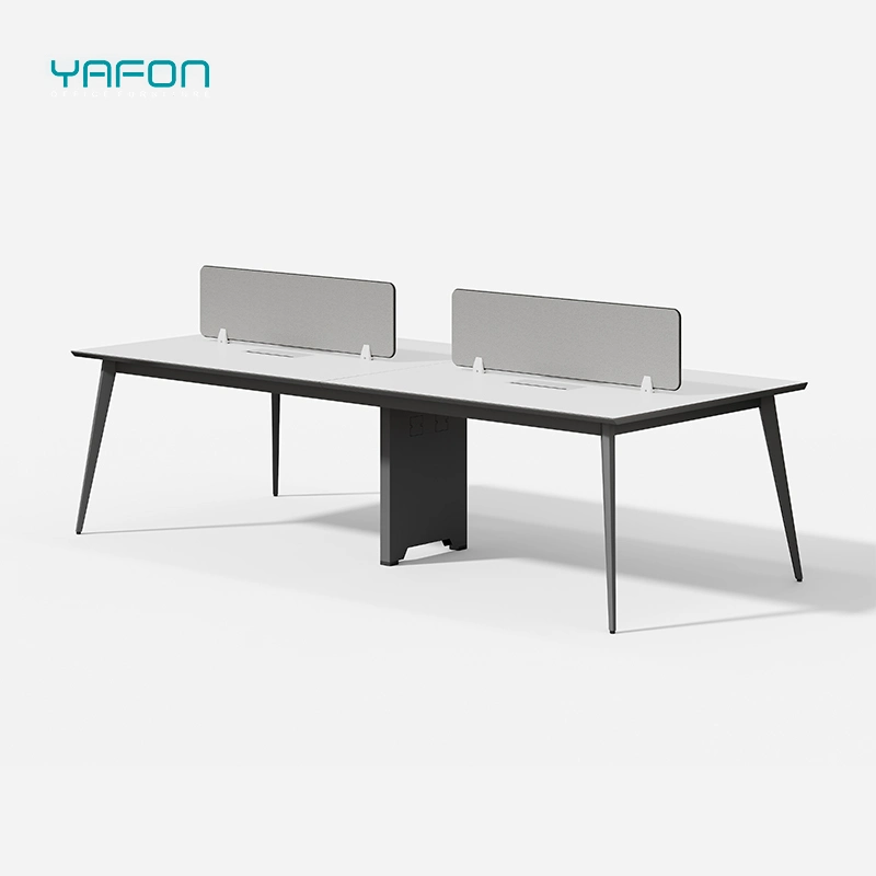 Modern Modular Open Office Furniture Workstation Tables 4 Person Cubicle Wooden Office Building Commercial Furniture