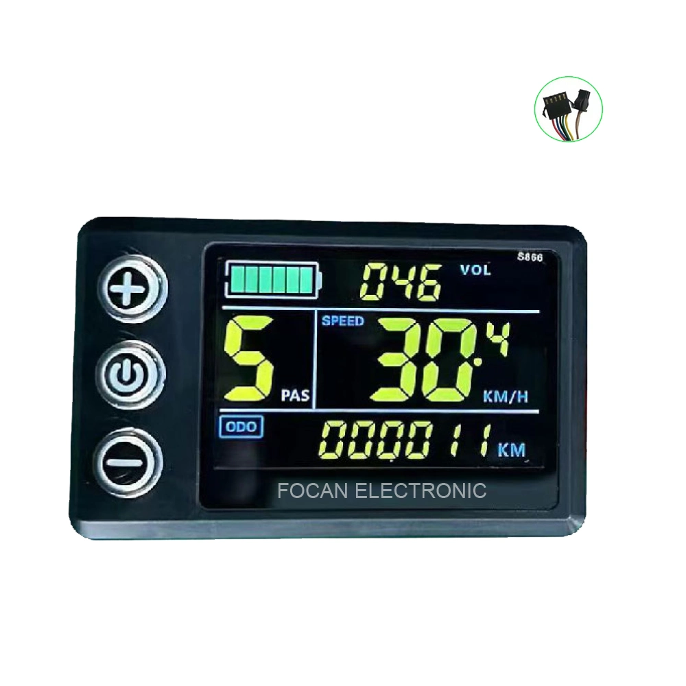 Focan E-Bike LCD Display Roller Brushless Controller Monitor Meter LED Display S2, Sw900, S886, S866, M5, G51, P3C, Gz3