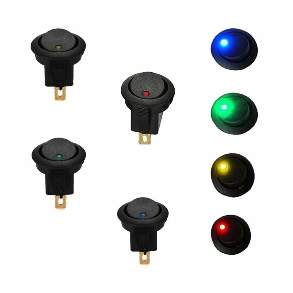 12V 20A AMPS Car Truck Rocker Round Toggle LED Switch on-off