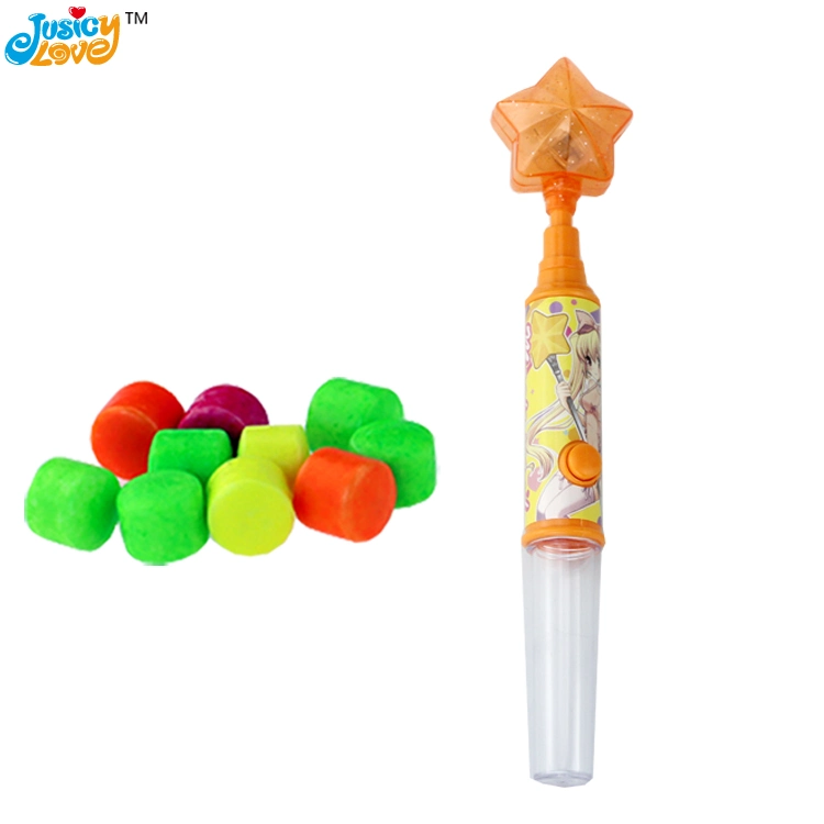 New Product Plastics Star Shape with Light Magic Stick Toy Candy