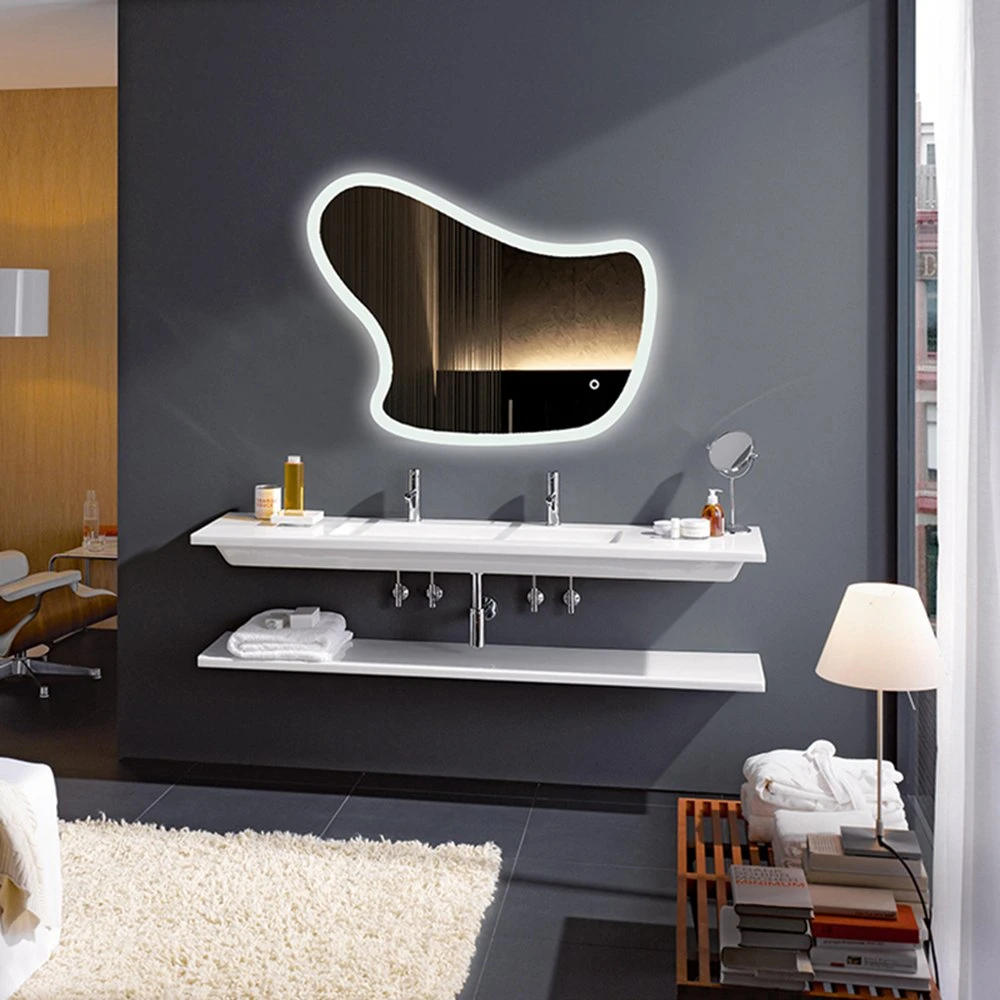 Modern Silver Wall Magic Decoration LED Bathroom Furniture Vanity Mirror