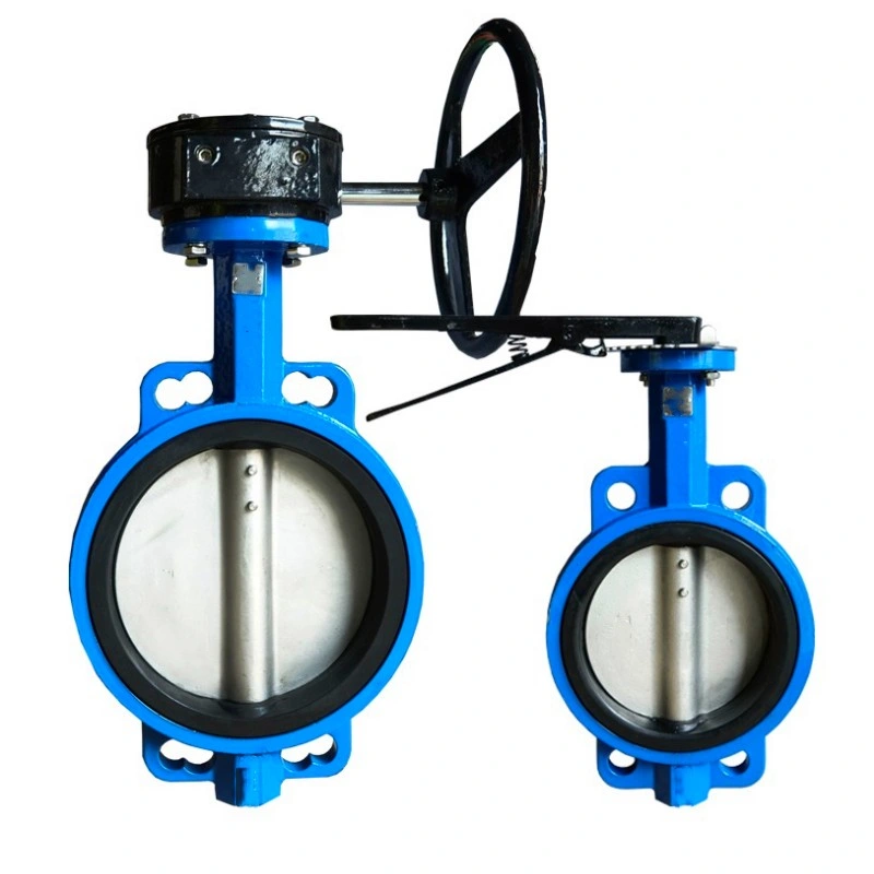 Metal Casting Ductile Iron/Carbon Steel Rubber Seal Manual Butterfly Valve