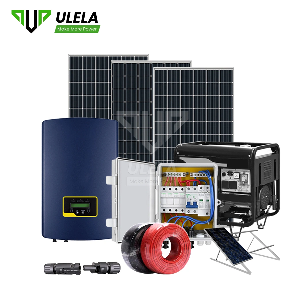 Ulela Mejor Stand Alone Sistema Solar de Alta Calidad de Proveedores en la red eléctrica la instalación de sistema Solar China fuera de la red del sistema de Energía Solar de Backup Diesel