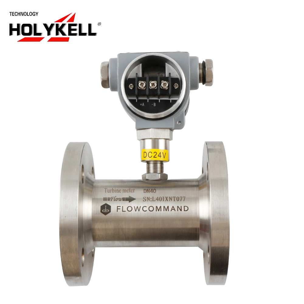 Holykell DN20~DN300 Turbina inteligente medidor de flujo de aceite diesel combustible