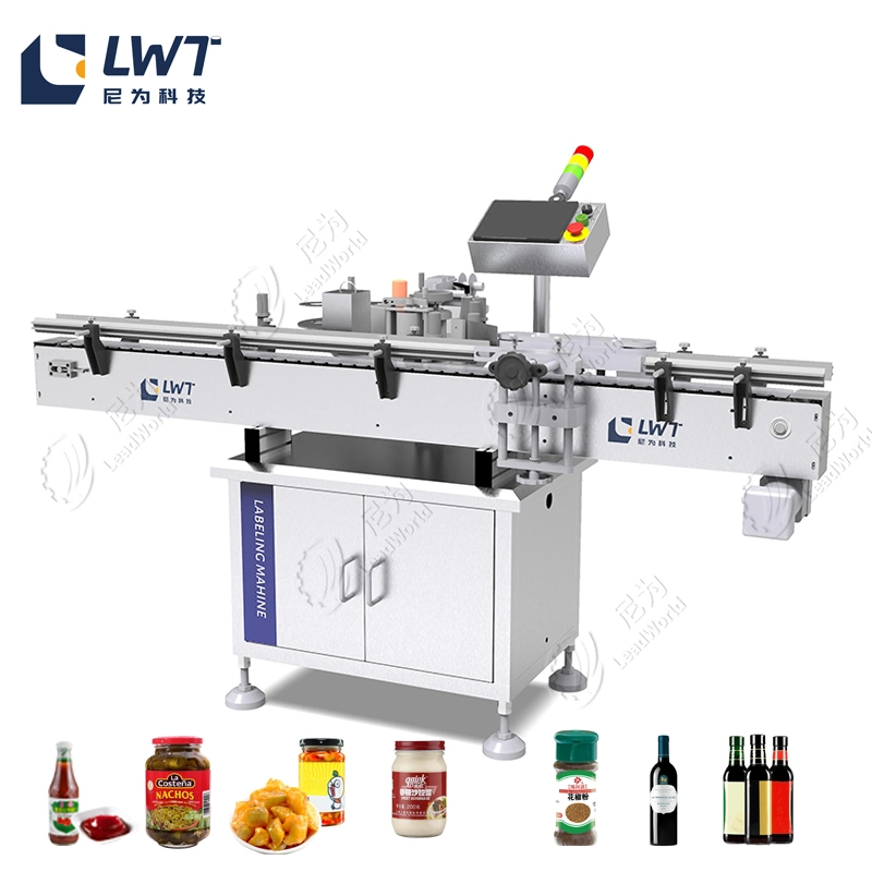 Automatic Horizontal Small Round Bottle Products Labeler Machine Labeling System